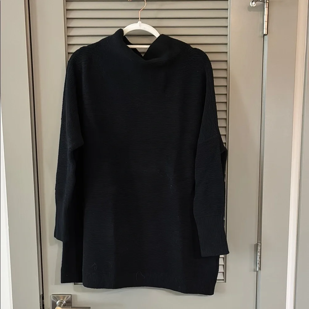 Free People Black Ottoman Slouchy Sweater Sz S - Picture 5 of 8